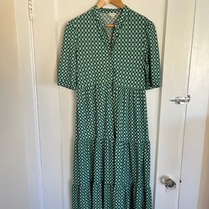 Max Studio Green Boho Midi Dress